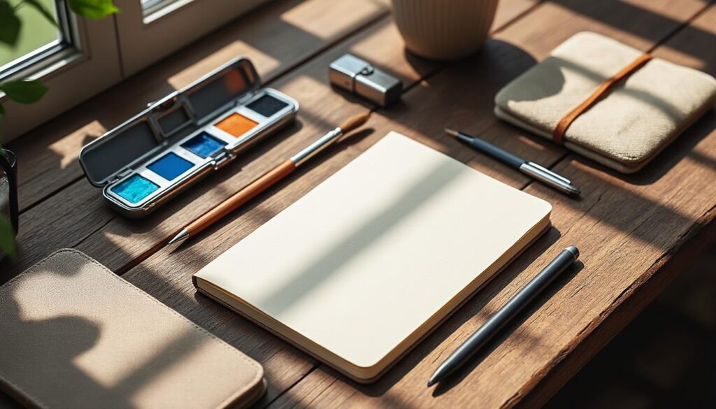 découvrez notre kit de base de matériel léger spécialement conçu pour les carnets de voyage, idéal pour capturer vos aventures facilement et efficacement.