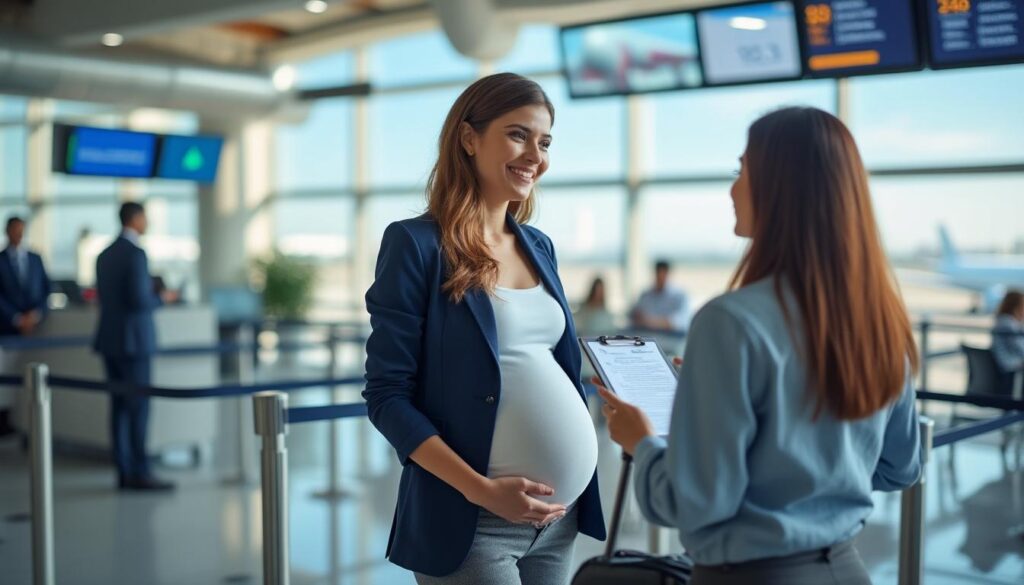 découvrez comment l'accord écrit du gynécologue facilite les démarches auprès des compagnies aériennes pour voyager en toute sécurité pendant la grossesse.