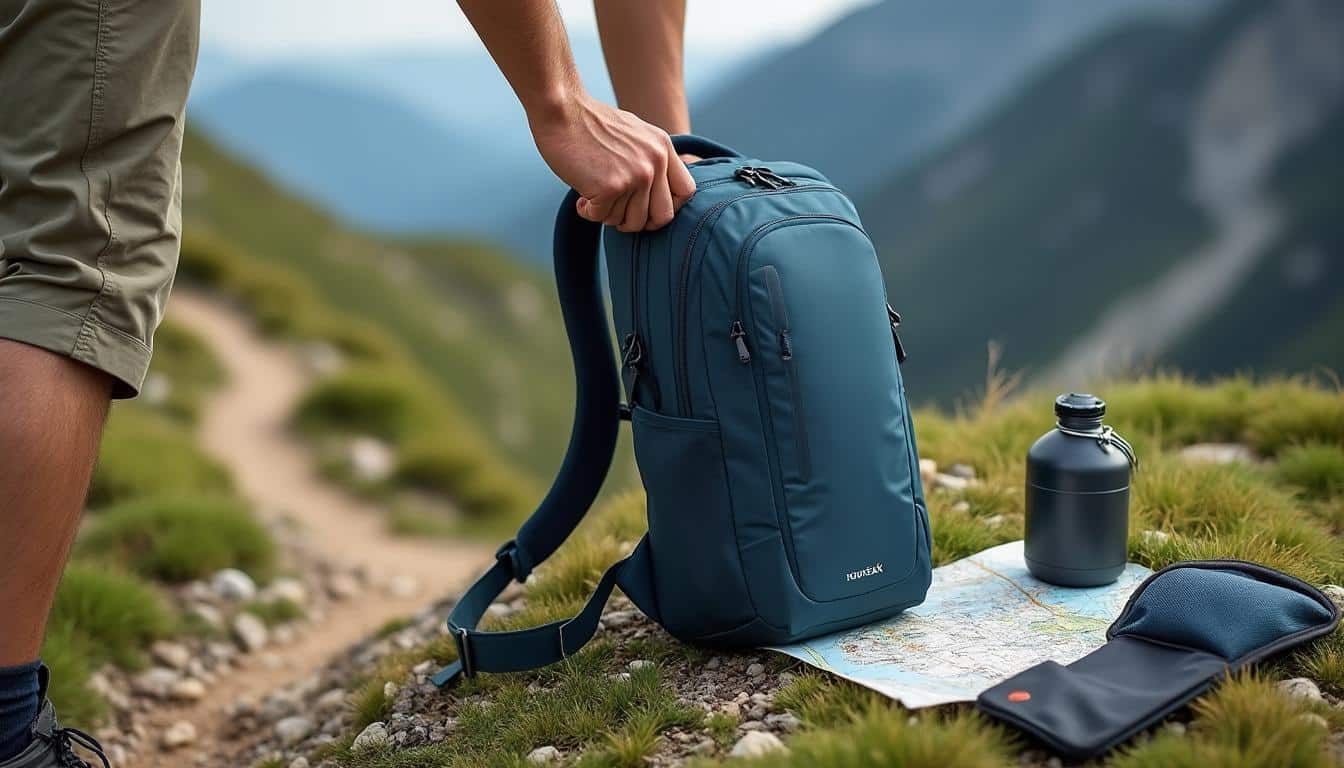 photo of man climbing mountain