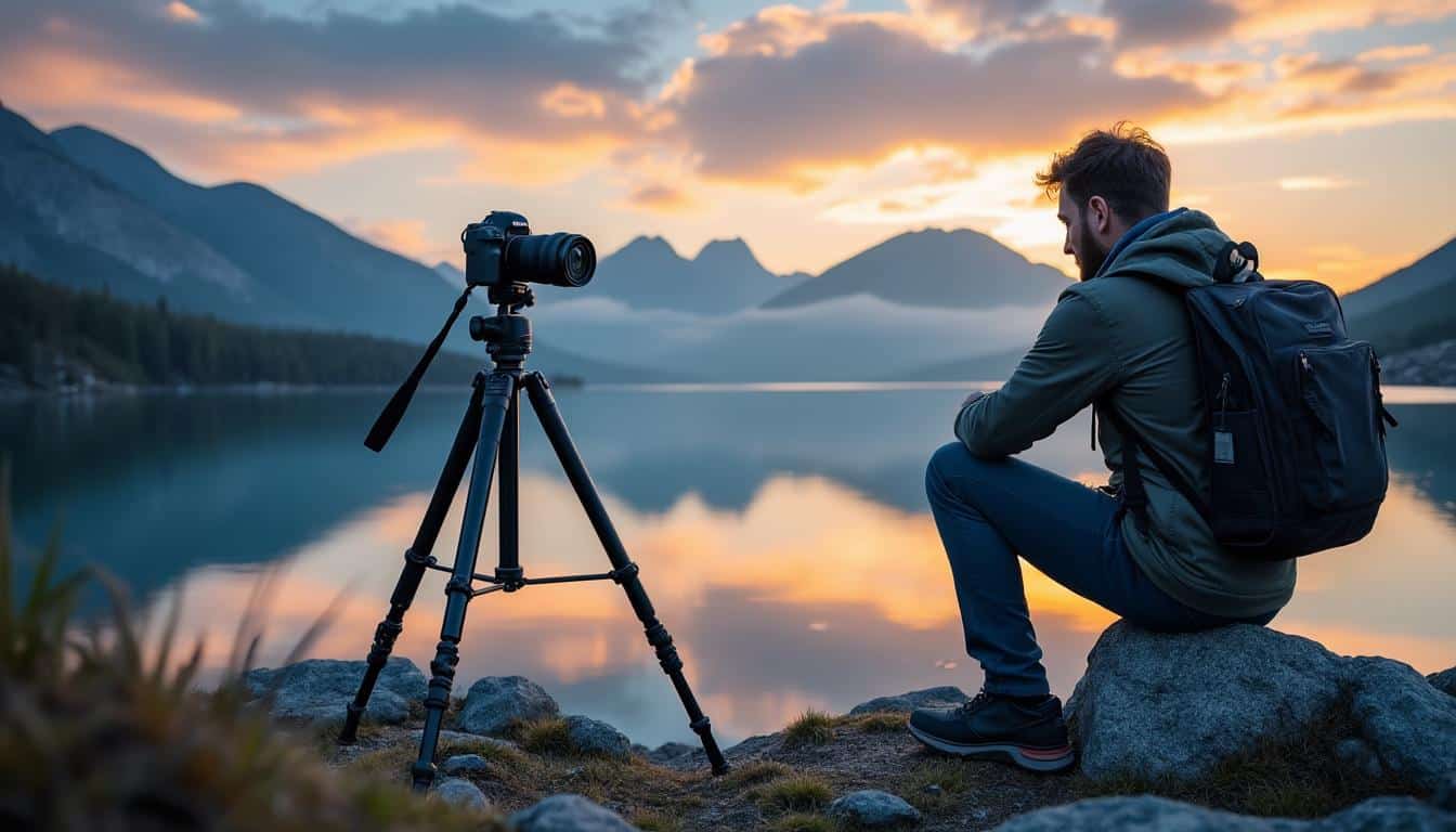 photo of man climbing mountain