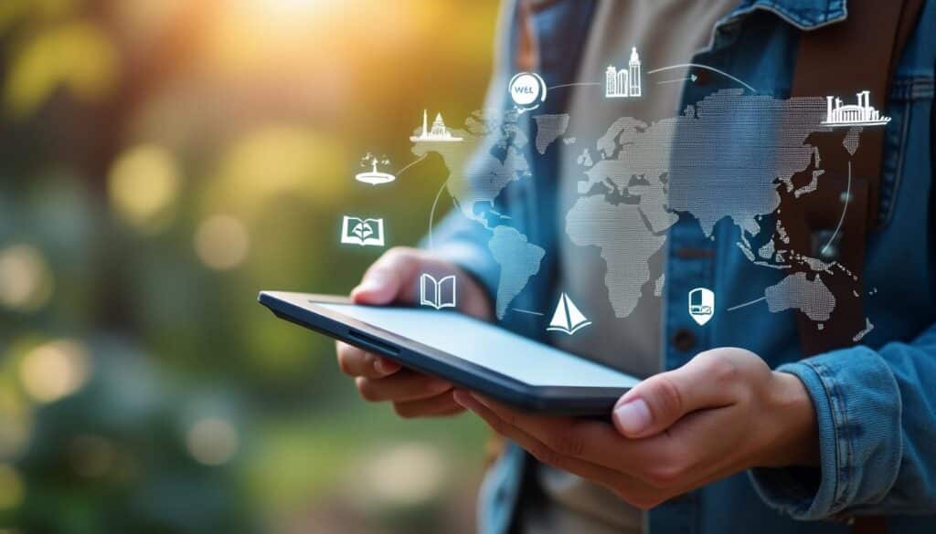 découvrez comment l'intégration d'une liseuse électronique simplifie votre voyage autour du monde en remplaçant la lourde bibliothèque traditionnelle par un appareil léger et pratique.