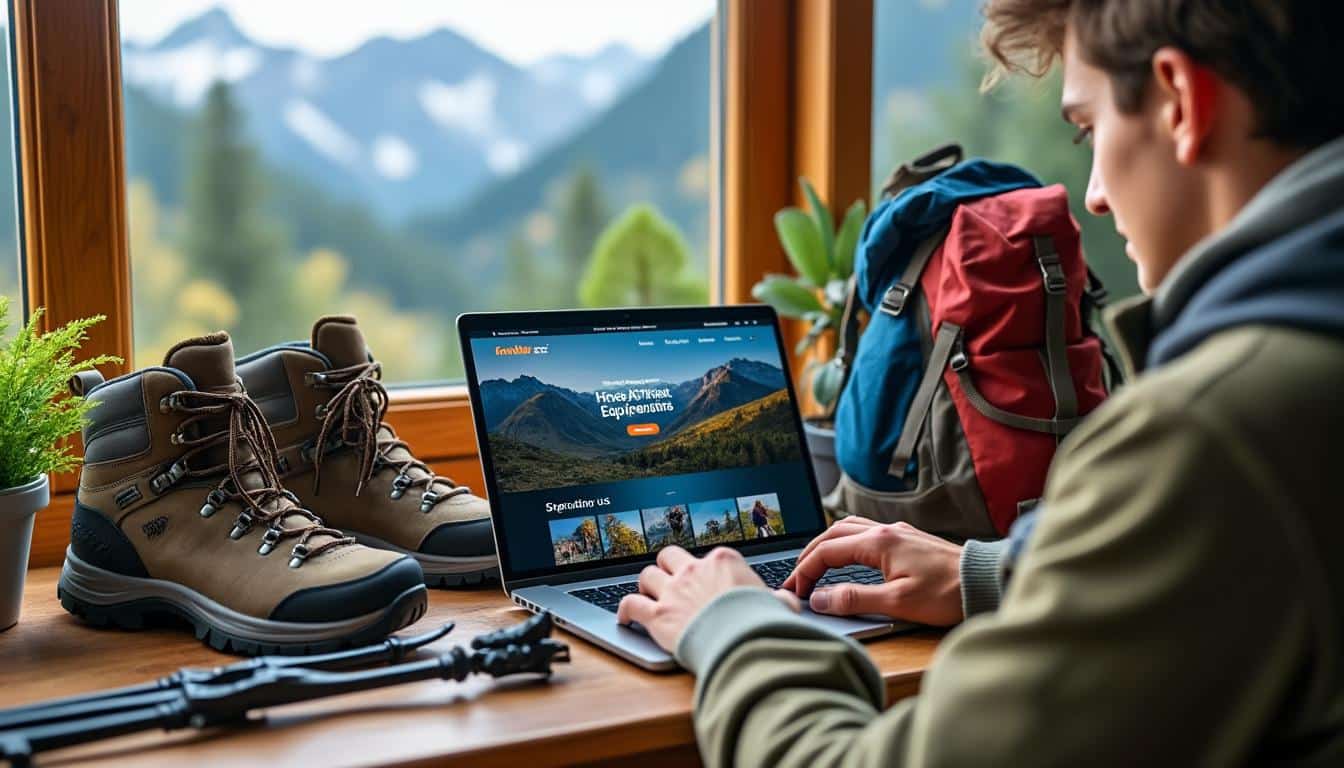 photo of man climbing mountain