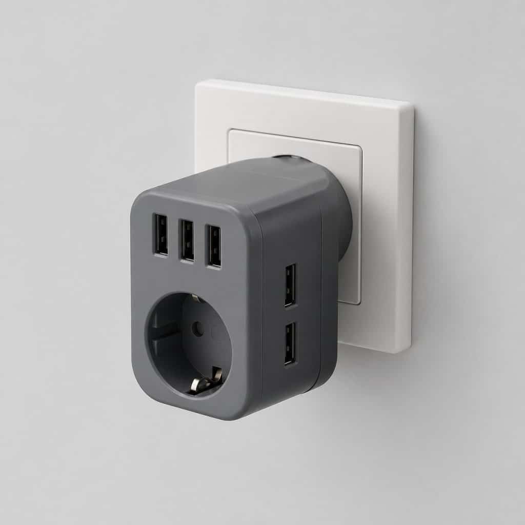 Adaptateur de prise haute puissance multi-ports USB — vue produit
