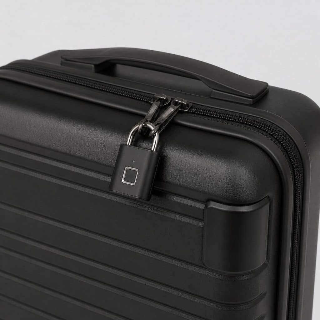 Cadenas TSA connecte empreinte digitale — vue produit