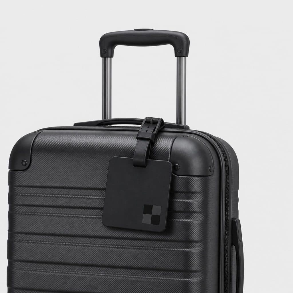 Etiquette de bagage avec QR code personnalisable — vue produit