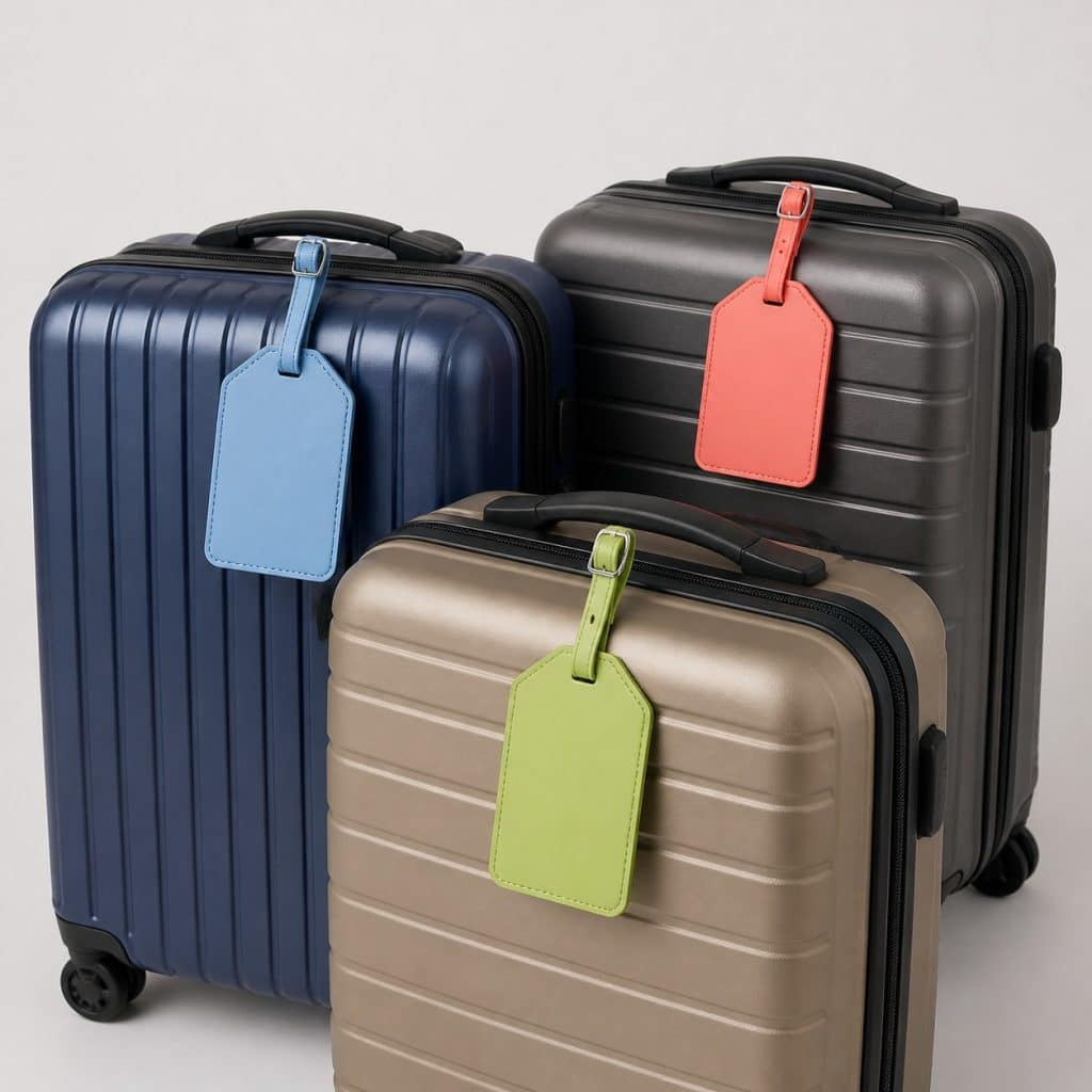 Etiquette de bagage lot de 3 assorti — vue produit