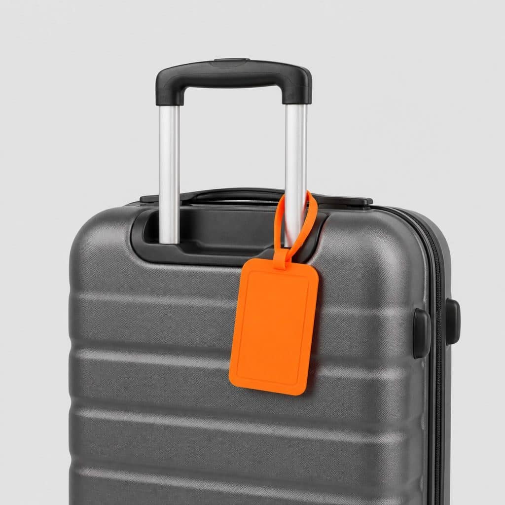 Etiquette de bagage silicone couleur — vue produit