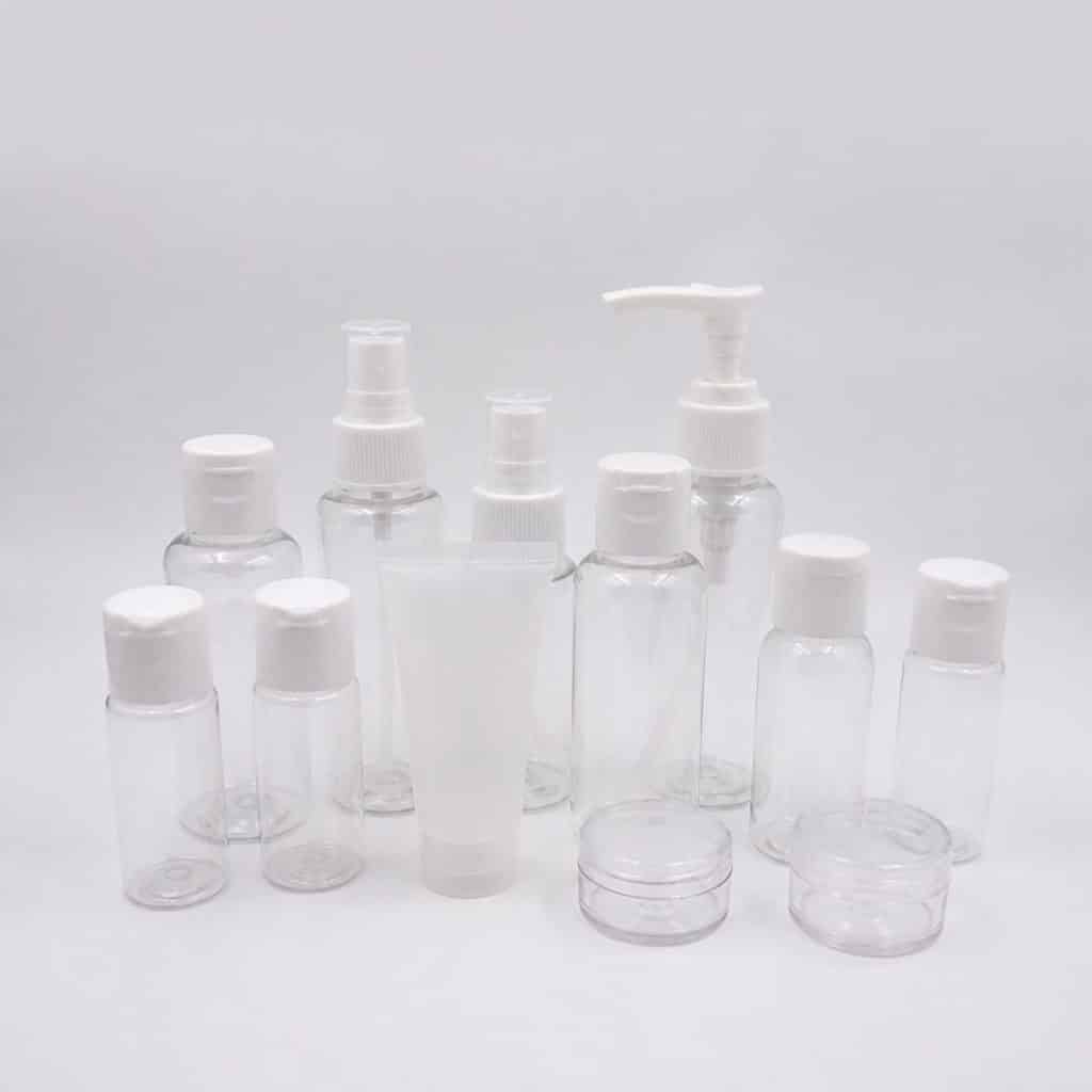Lot de mini flacons rechargeables de voyage — vue produit