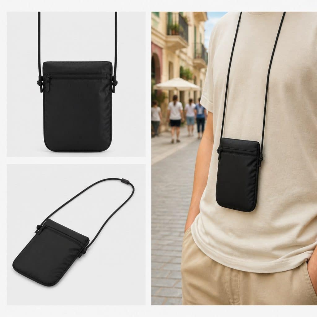 Pochette antivol RFID a cordon — vue produit