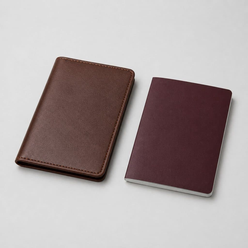 Porte-passeport cuir classique — vue produit