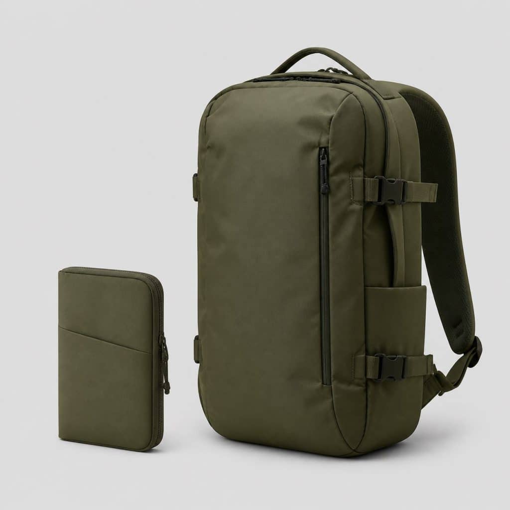 Porte-passeport leger tissu technique — vue produit