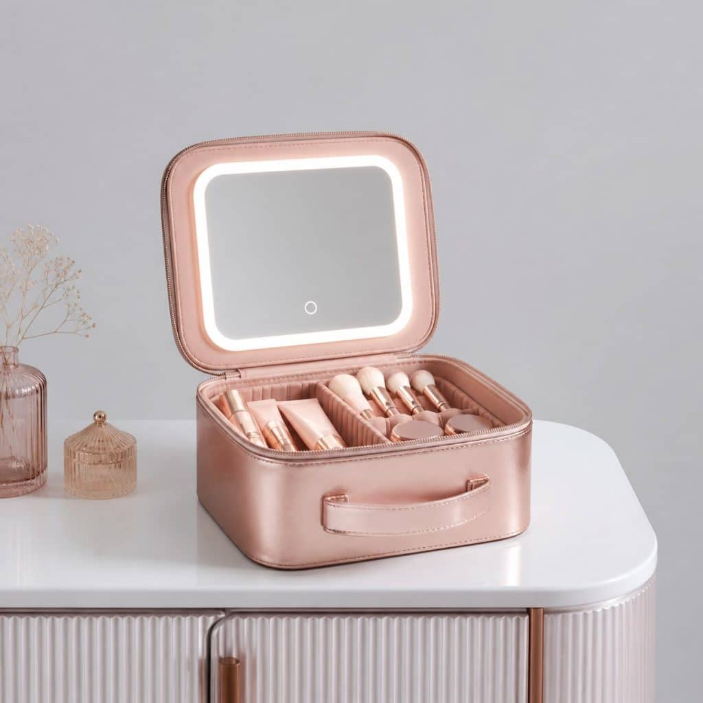 Trousse de maquillage avec miroir LED — vue produit