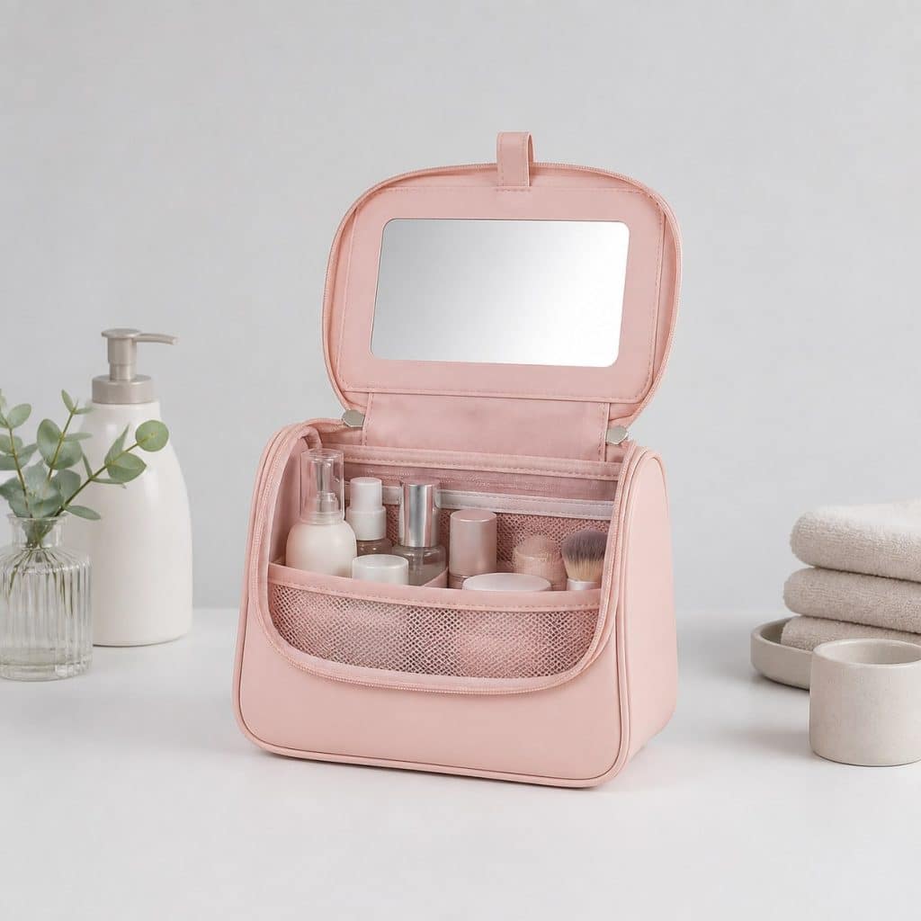 Trousse de toilette avec miroir integre — vue produit