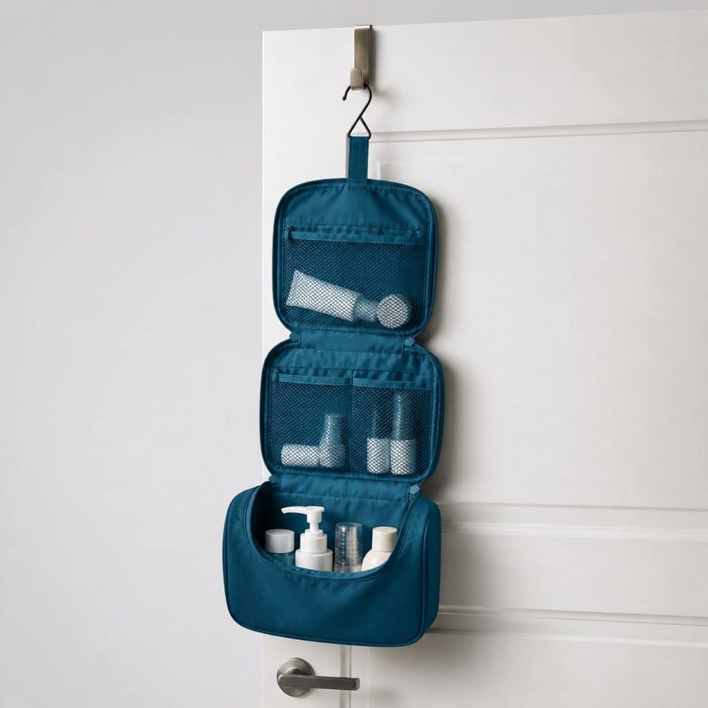Trousse de toilette suspendue compartimentee — vue produit